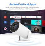 HY300 Mini Smart Projector | 1080P, WIFI 6, Portable Home Cinema